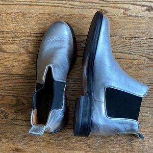 Agnes b ankle boots in silver. Barely worn.